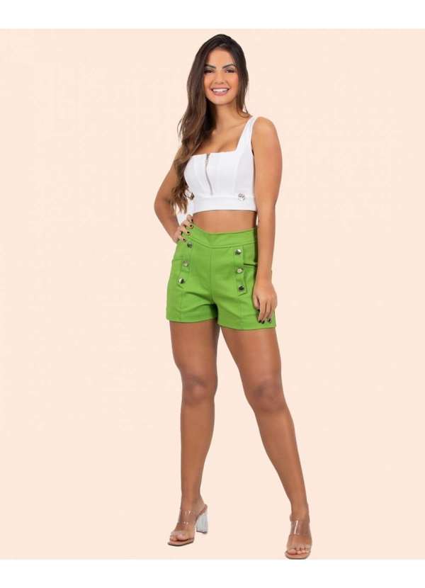 Miss Misses - Cropped Miss Misses Regata com Ziper Offwhite Branco 5