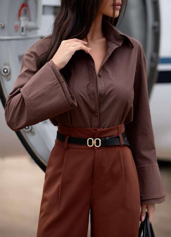 Dot Clothing - Calca Dot Clothing Alfaiataria Marrom 3