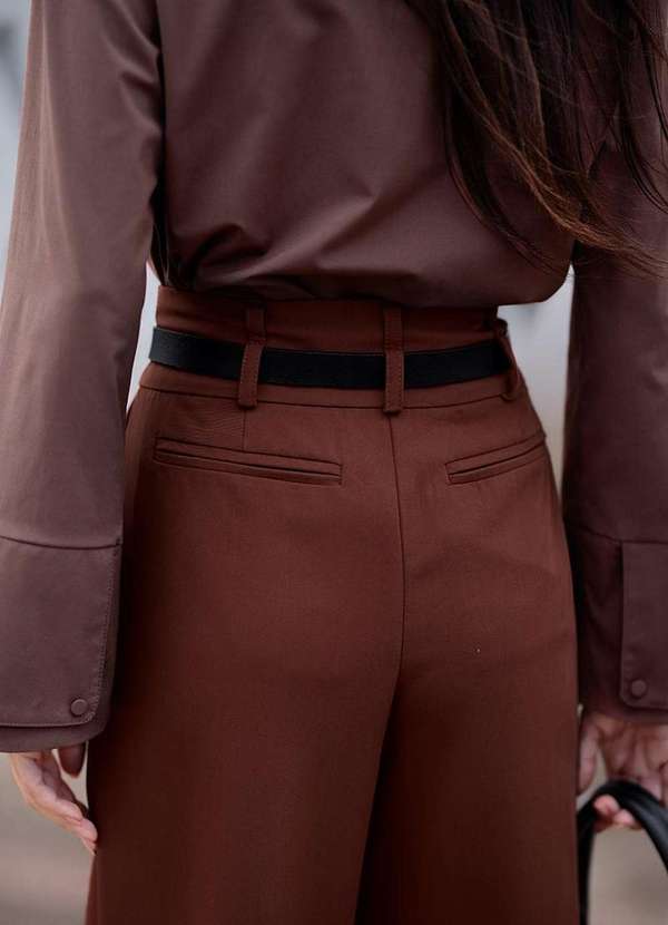 Dot Clothing - Calca Dot Clothing Alfaiataria Marrom 5