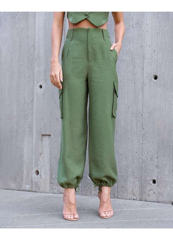 Dot Clothing - Calca Dot Clothing Cargo Verde Verde