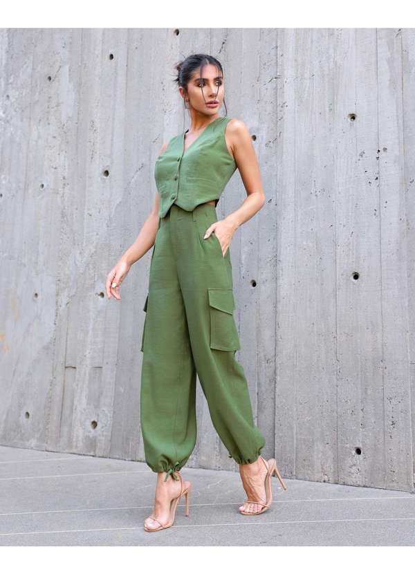 Dot Clothing - Calca Dot Clothing Cargo Verde Verde 3