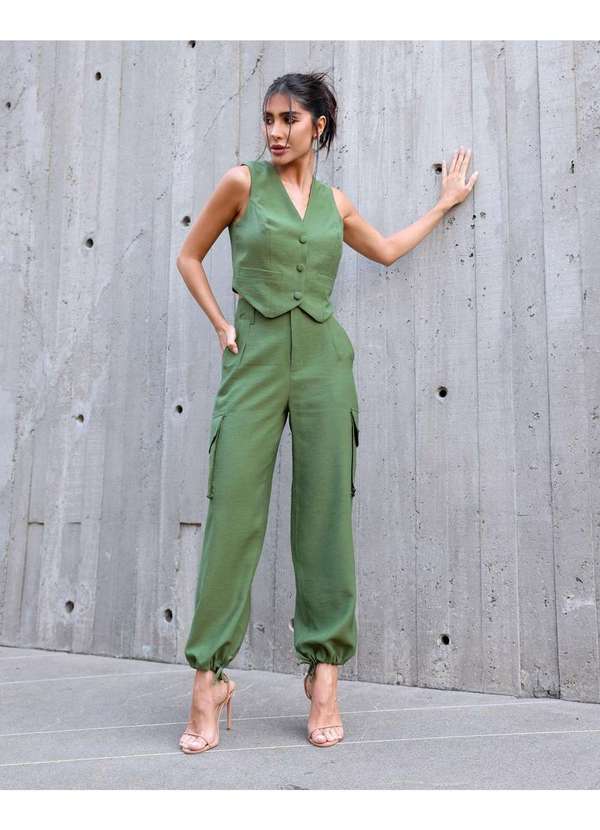 Dot Clothing - Calca Dot Clothing Cargo Verde Verde 4