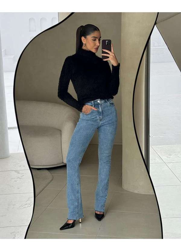 Dot Clothing - Calca Dot Clothing Jeans Reta Azul Azul 3