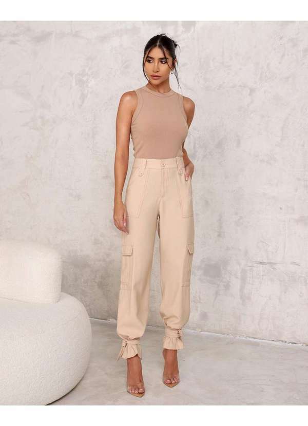 Dot Clothing - Calca Dot Clothing Jogger Bege Bege