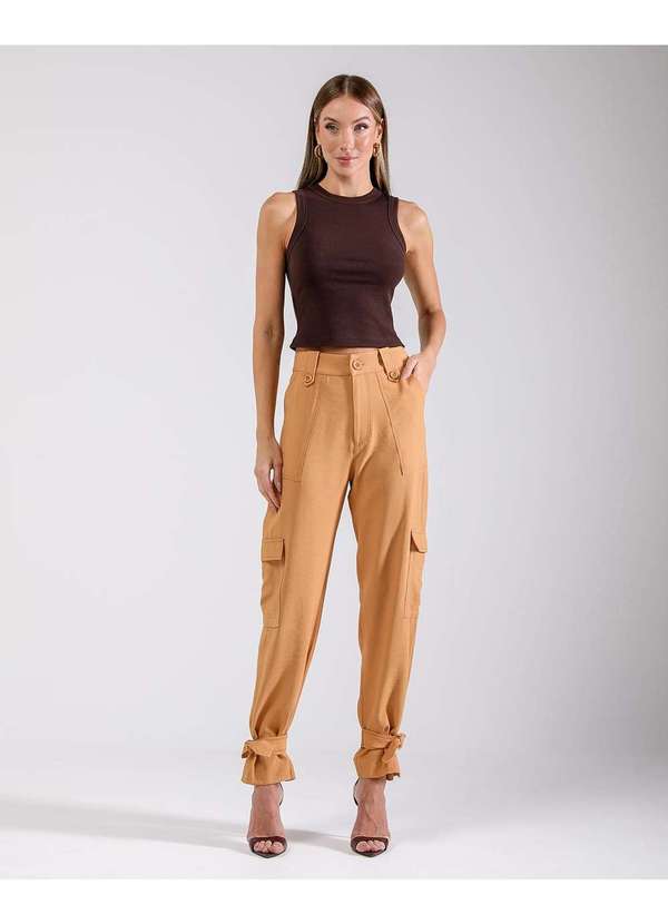 Dot Clothing - Calca Dot Clothing Jogger Caramelo Marrom