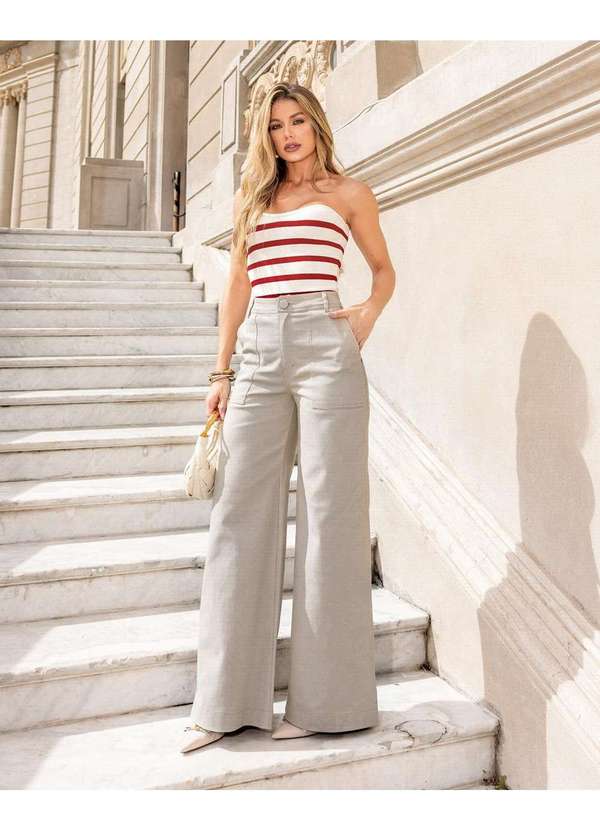 Dot Clothing - Calca Dot Clothing Pantalona Bege Bege