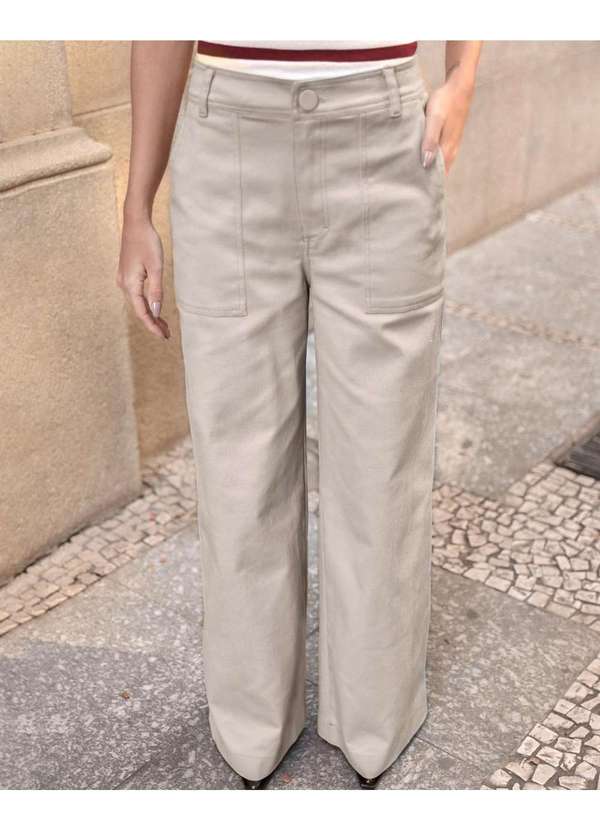 Dot Clothing - Calca Dot Clothing Pantalona Bege Bege 4