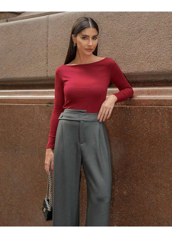 Dot Clothing - Calca Dot Clothing Pantalona Cinza 7