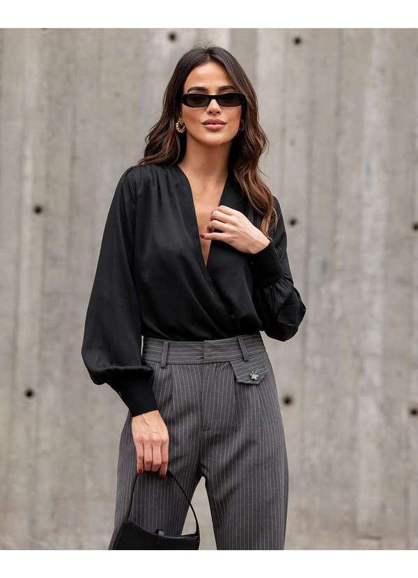 Dot Clothing - Calca Dot Clothing Risca de Giz Chumbo Cinza 3