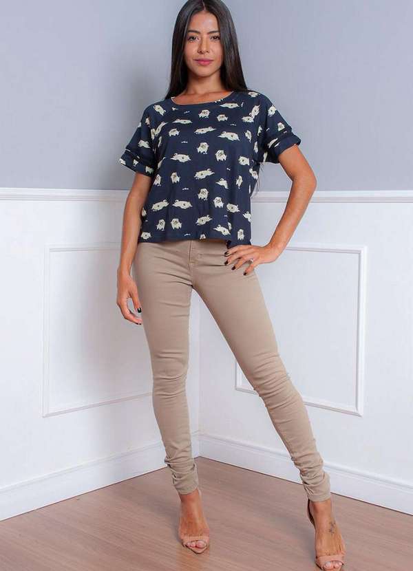 Lady Rock - Calca Lady Rock Hot Pants Bege