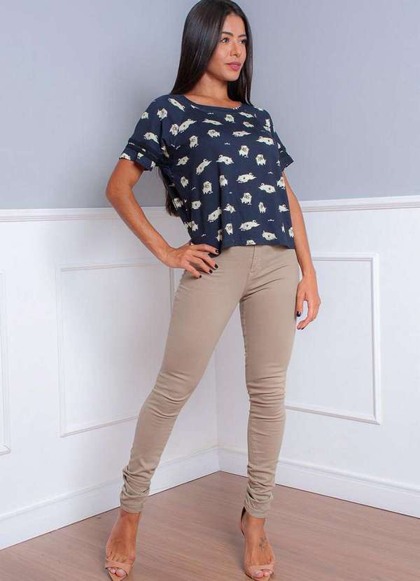 Lady Rock - Calca Lady Rock Hot Pants Bege 4