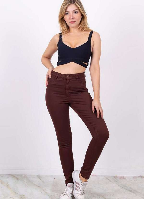 Lady Rock - Calca Lady Rock Hot Pants Marrom 3