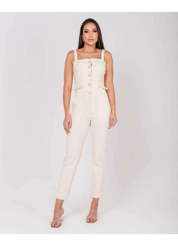 Miss Misses - Calca Miss Misses Alfaiataria com Bolsos Bege Bege