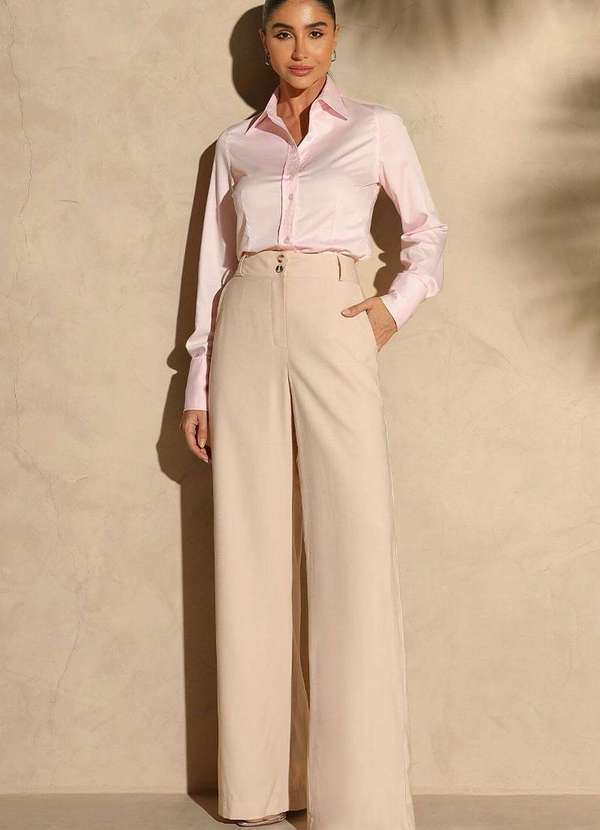 Miss Misses - Calca Miss Misses Alice Alfaiataria Bege