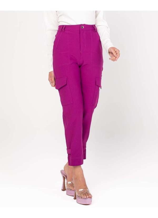 Miss Misses - Calca Miss Misses com Bolsos nas Laterais Roxo 4