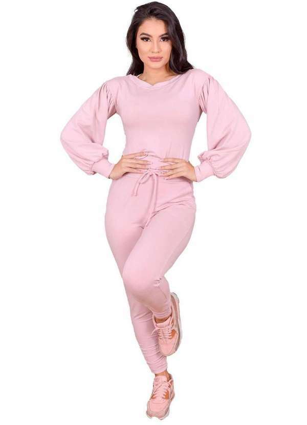 Miss Misses - Calca Miss Misses Jogger de Moletinho Rosa