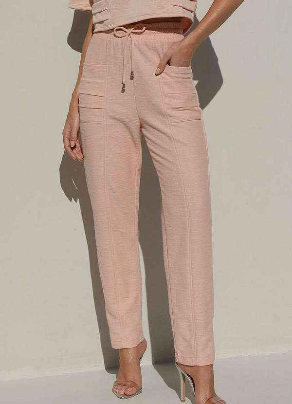 Miss Misses - Calca Miss Misses Moletinho com Bolso Rose Rosa 4