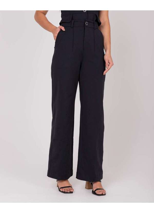 Miss Misses - Calca Miss Misses Wide Leg com Pesponto Preto 2