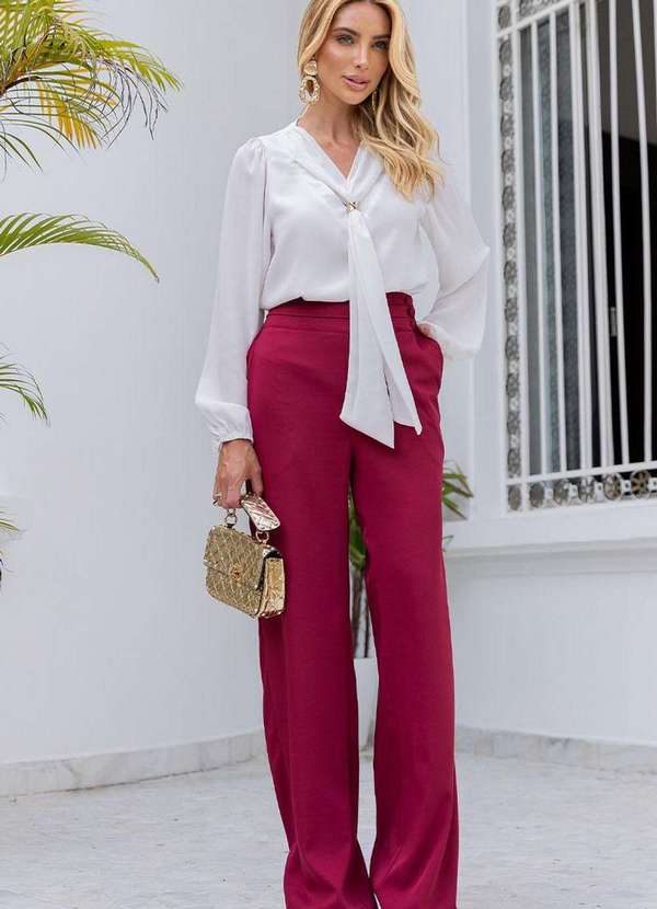 Miss Misses - Calca Viviane Alfaiataria com Botao Vermelho 3