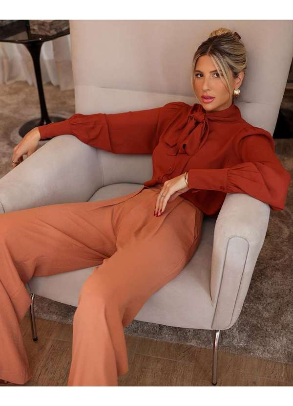 Dot Clothing - Camisa Dot Clothing Laco Marrom Marrom 5