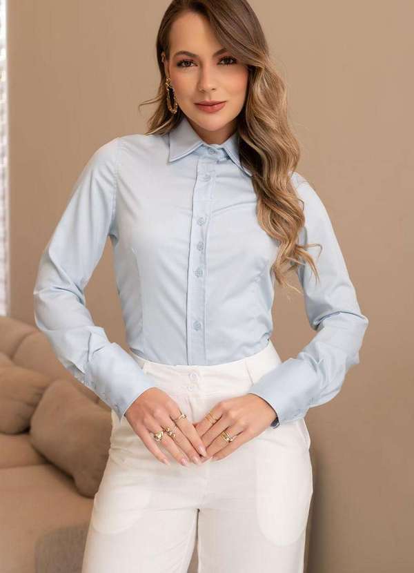 Miss Misses - Camisa Miss Misses Jaqueline Azul