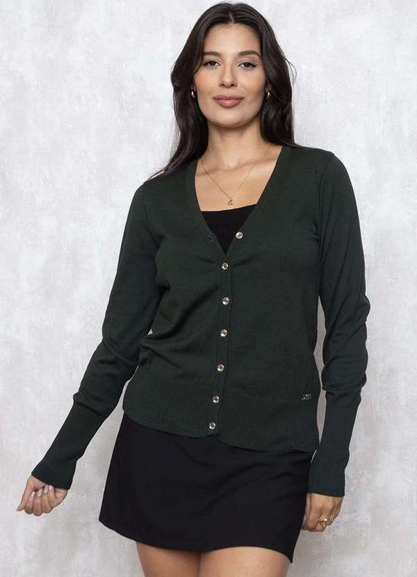 Miss Misses - Cardigan Miss Misses Manga Longa Verde 3