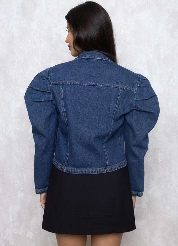 Alcance Jeans - Jaqueta Alcance Jeans Manga Bufante Azul 2