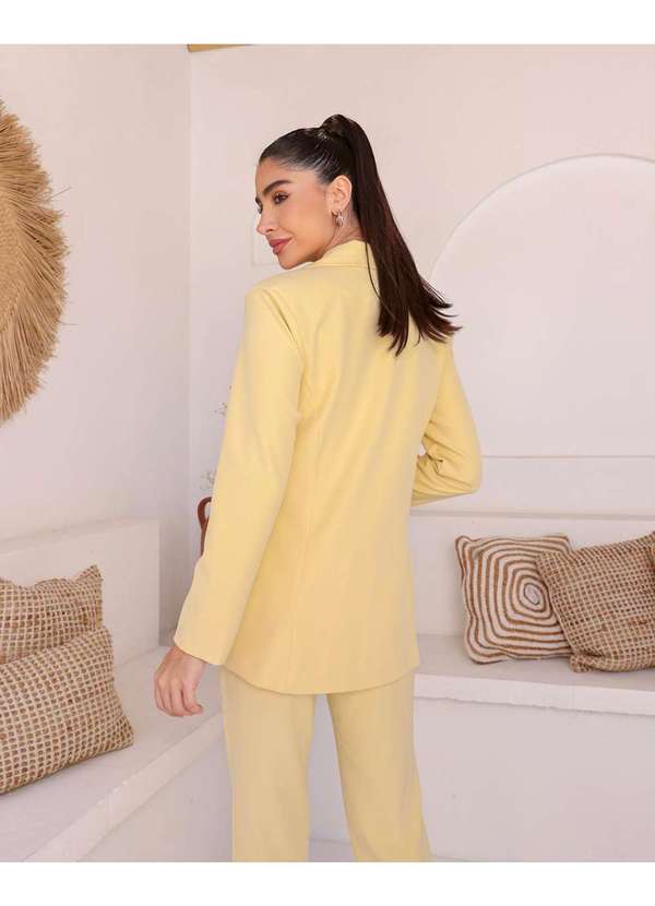 Dot Clothing - Blazer Dot Clothing Alfaiataria Amarelo Amarelo 2