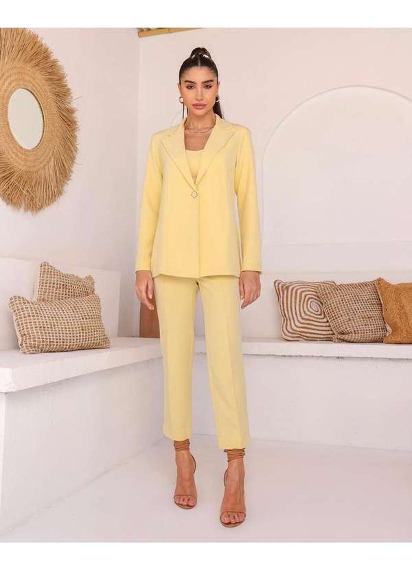 Dot Clothing - Blazer Dot Clothing Alfaiataria Amarelo Amarelo 4