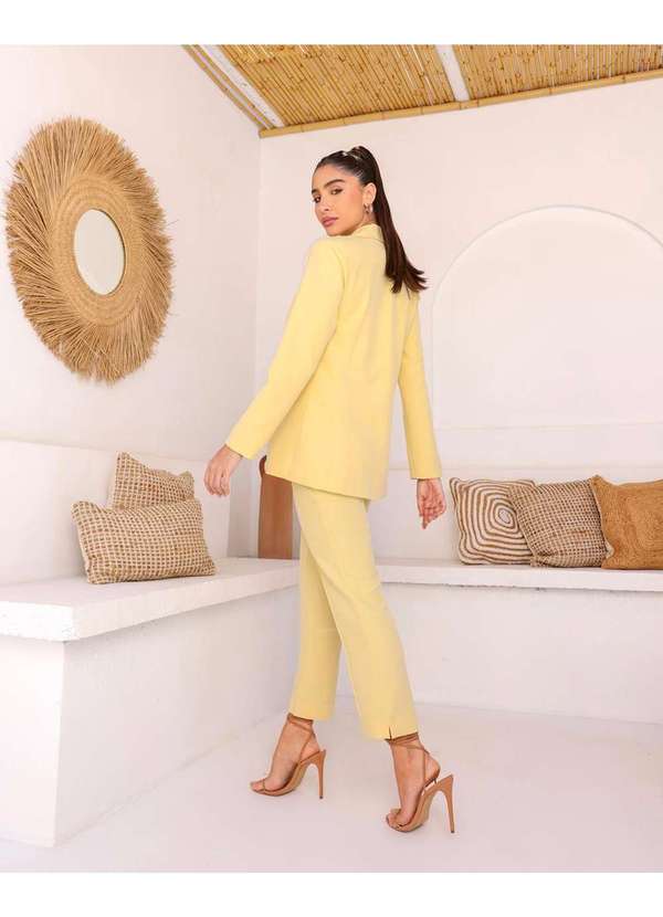 Dot Clothing - Blazer Dot Clothing Alfaiataria Amarelo Amarelo 6