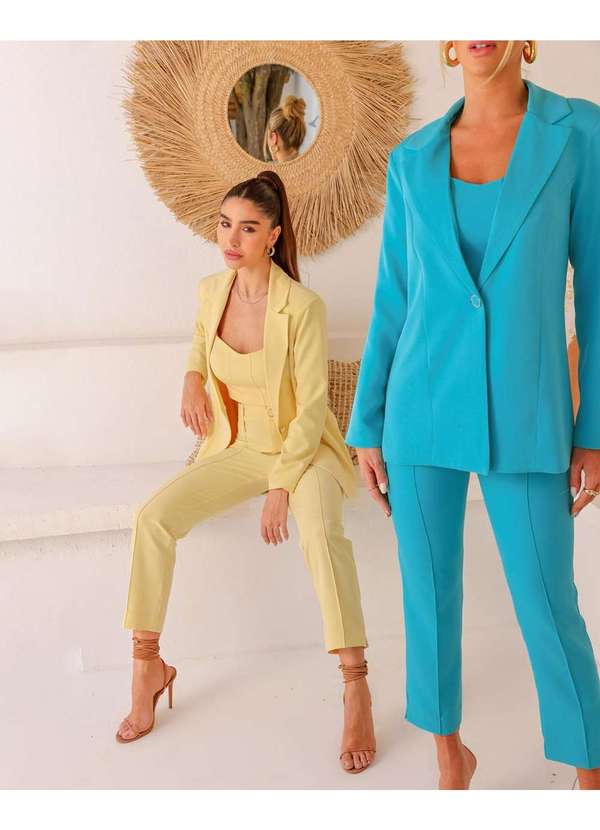 Dot Clothing - Blazer Dot Clothing Alfaiataria Azul Azul 6