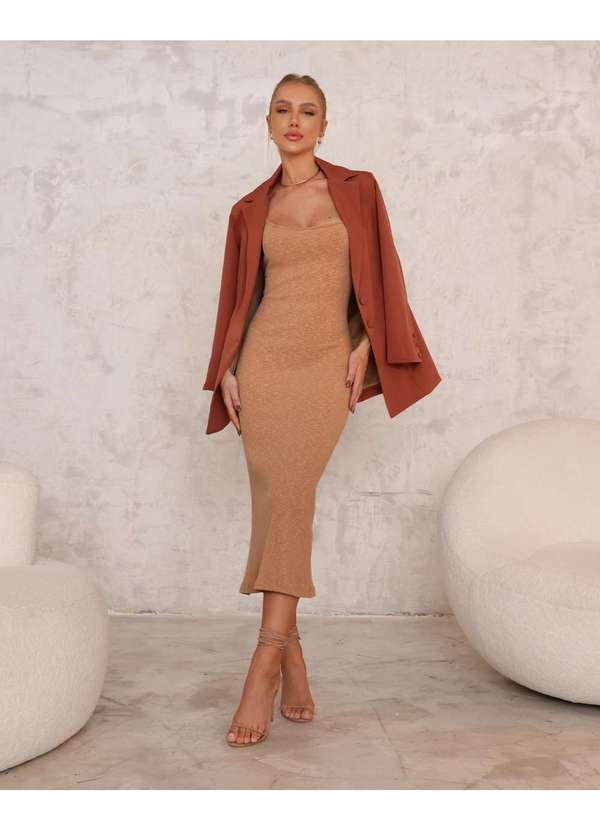 Dot Clothing - Blazer Dot Clothing Alfaiataria Marrom Marrom 3