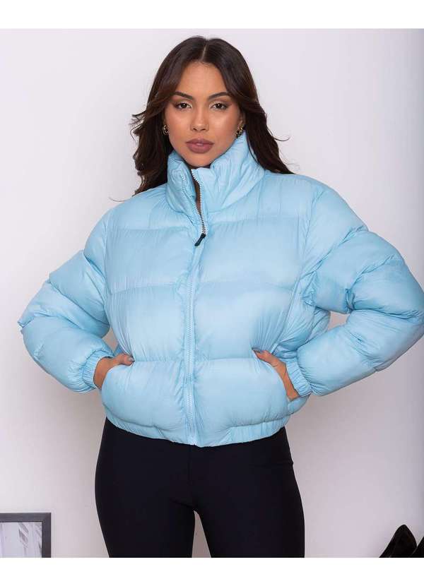 My Life - Jaqueta My Life Puffer Cropped Azul Azul