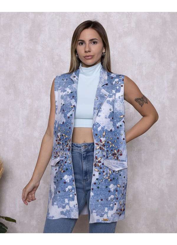 Miss Misses - Colete Miss Misses Gola Smoking Estampado Estampado 4