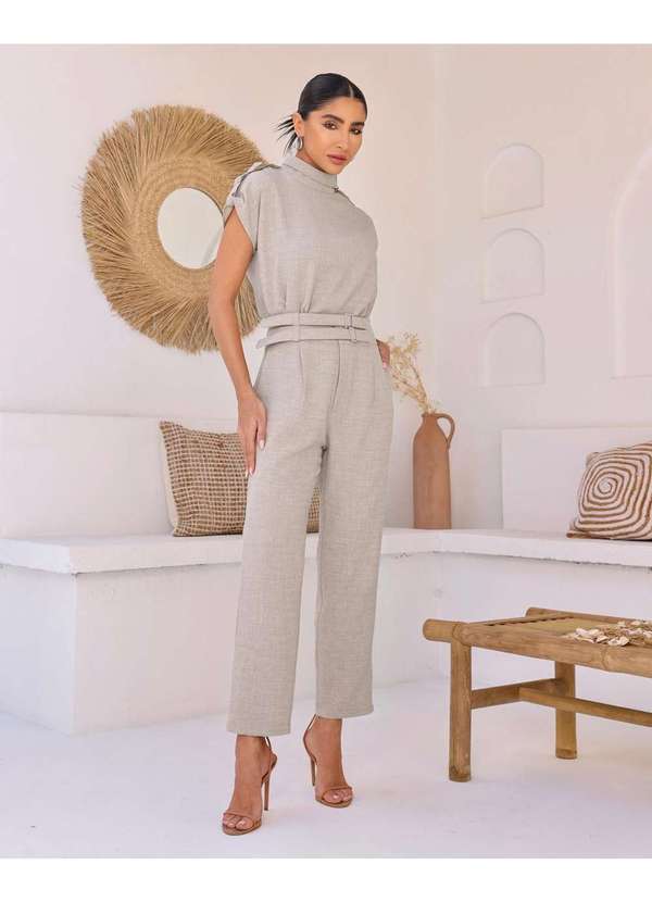 Dot Clothing - Conjunto Dot Clothing Fivelas Cinza Cinza