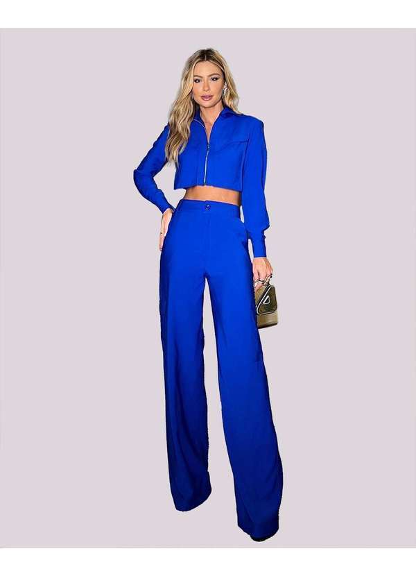 Dot Clothing - Conjunto Dot Clothing Pantalona Azul Azul