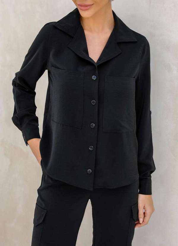 Dot Clothing - Conjunto Dot Clothing Aline Alfaiataria Preto Preto 10