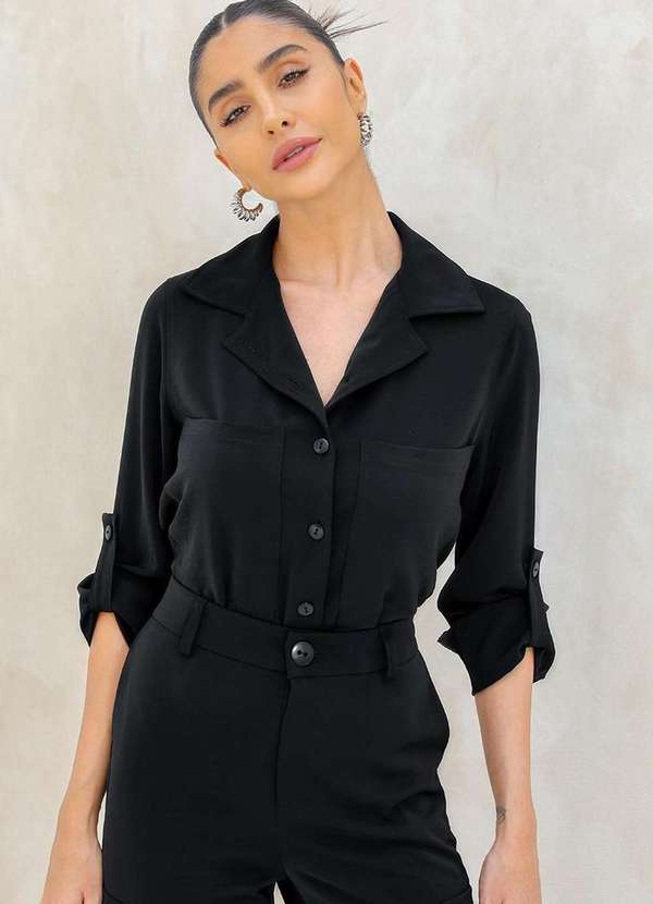 Dot Clothing - Conjunto Dot Clothing Aline Alfaiataria Preto Preto 3