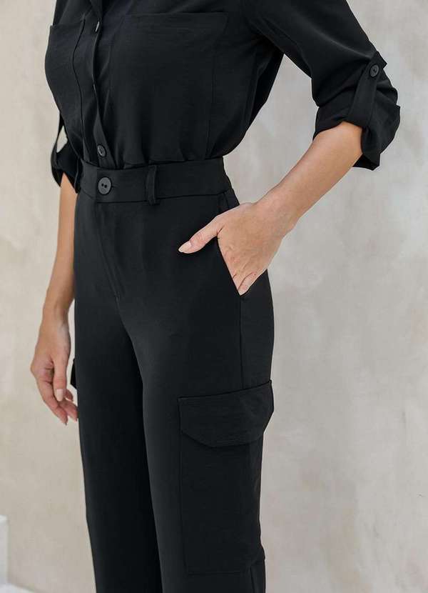 Dot Clothing - Conjunto Dot Clothing Aline Alfaiataria Preto Preto 6