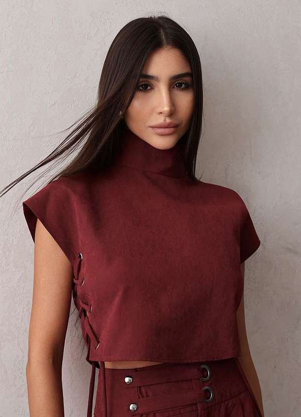 Dot Clothing - Conjunto Dot Clothing Blusa e Calca Ilhos Vermelho 4