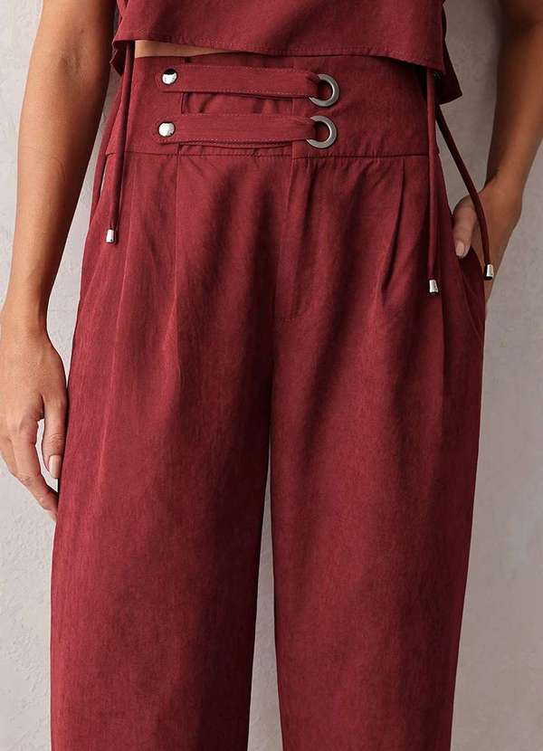 Dot Clothing - Conjunto Dot Clothing Blusa e Calca Ilhos Vermelho 8