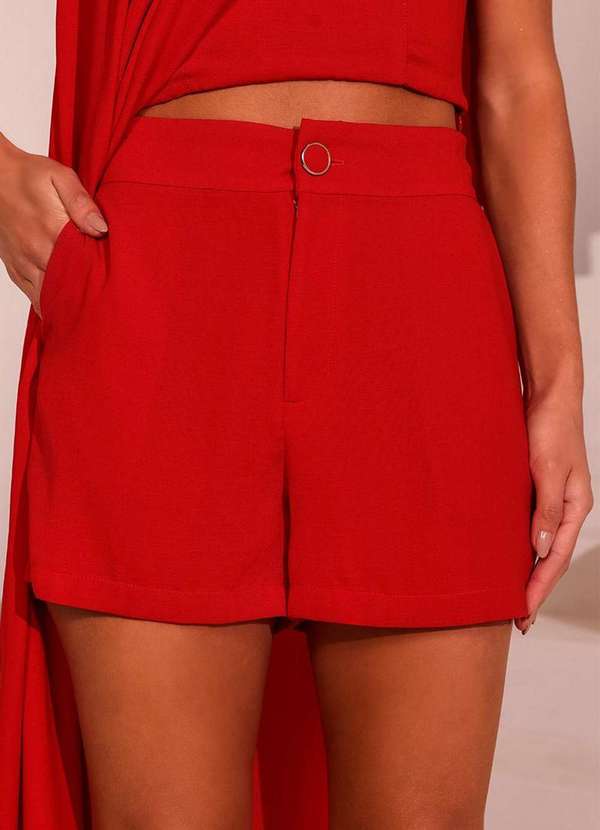 Dot Clothing - Conjunto Dot Clothing Diana Blusa e Shorts Vermelho 4