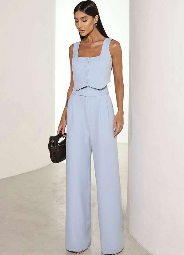 Dot Clothing - Conjunto Dot Clothing Emily Alfaiataria Azul