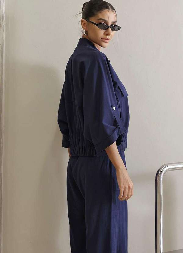 Dot Clothing - Conjunto Dot Clothing Liz Blusa e Calca Jogger Azul 7