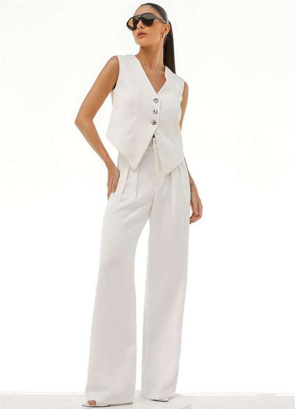 Dot Clothing - Conjunto Dot Clothing Samantha Off White Branco