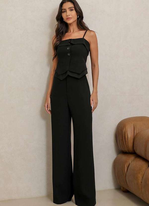 Dot Clothing - Conjunto Dot Clothing Silvia Alfaiataria Preto