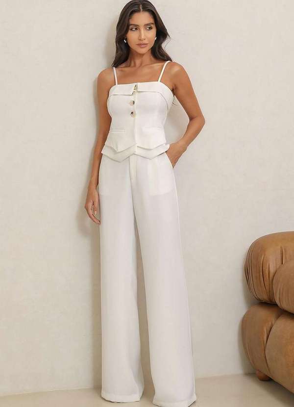 Dot Clothing - Conjunto Dot Clothing Silvia Alfaiataria Branco