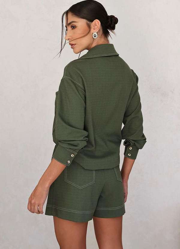 Dot Clothing - Conjunto Dot Clothing Tiana Shorts e Camisa Verde 6