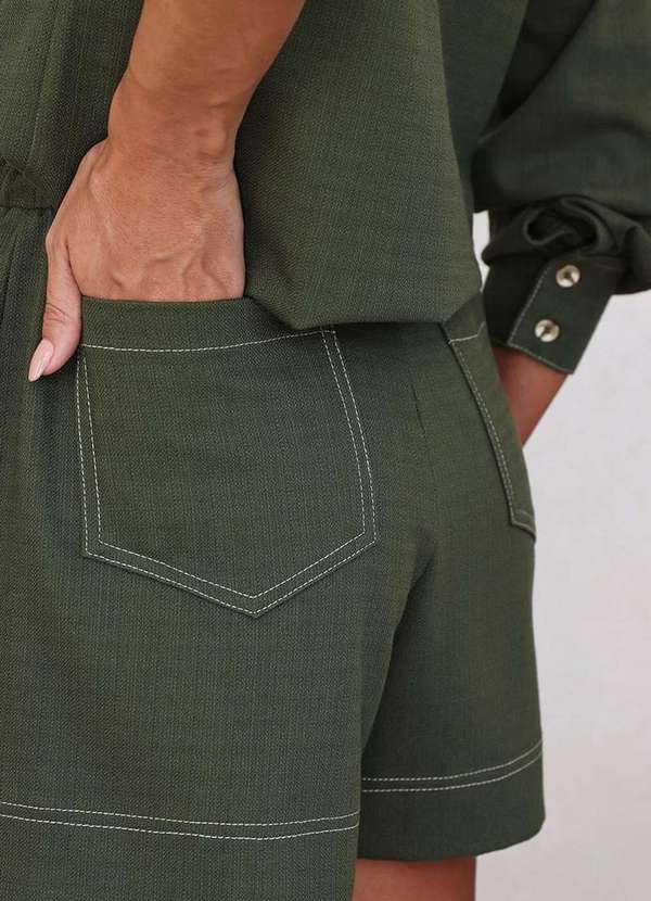 Dot Clothing - Conjunto Dot Clothing Tiana Shorts e Camisa Verde 7