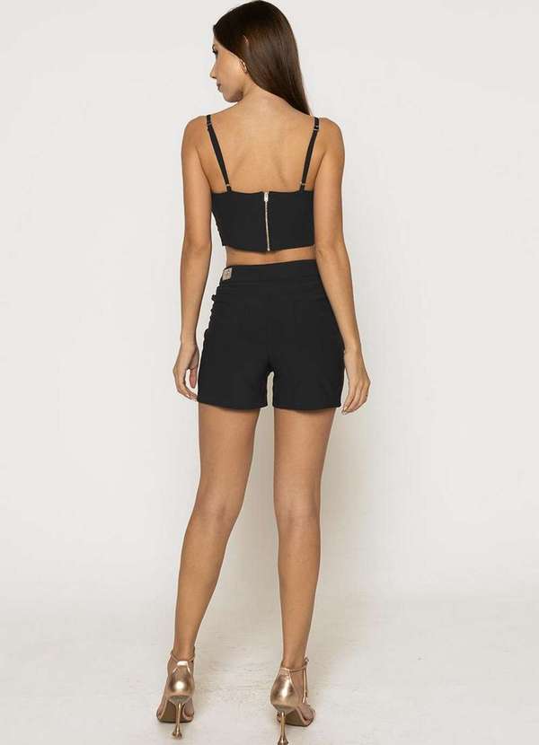 Limone - Conjunto Limone Cropped e Short Preto 2